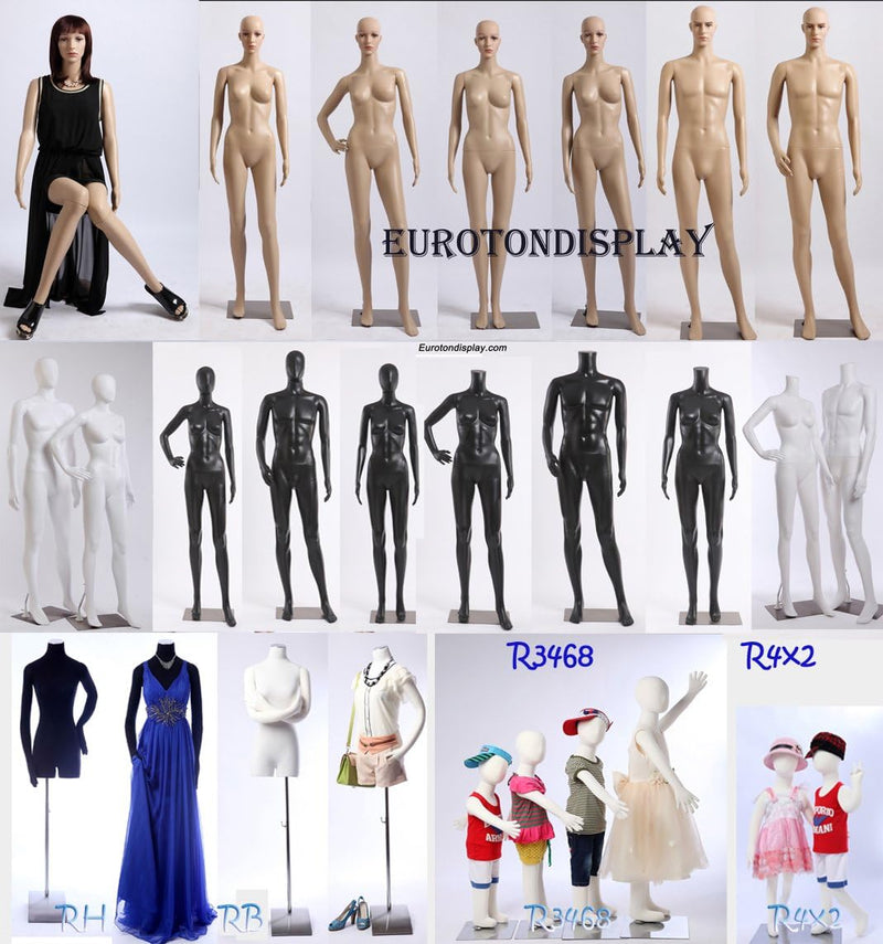 Eurohandisplay schöne abstrakte weiss Matt lackierte Schaufensterpuppe DF7-6D Galvanik Kopf und Händ
