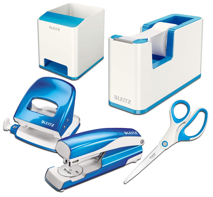 Leitz Wow Schreibtisch Set, Blau, Komplett Komplett - Set Blau, Komplett - Set Blau