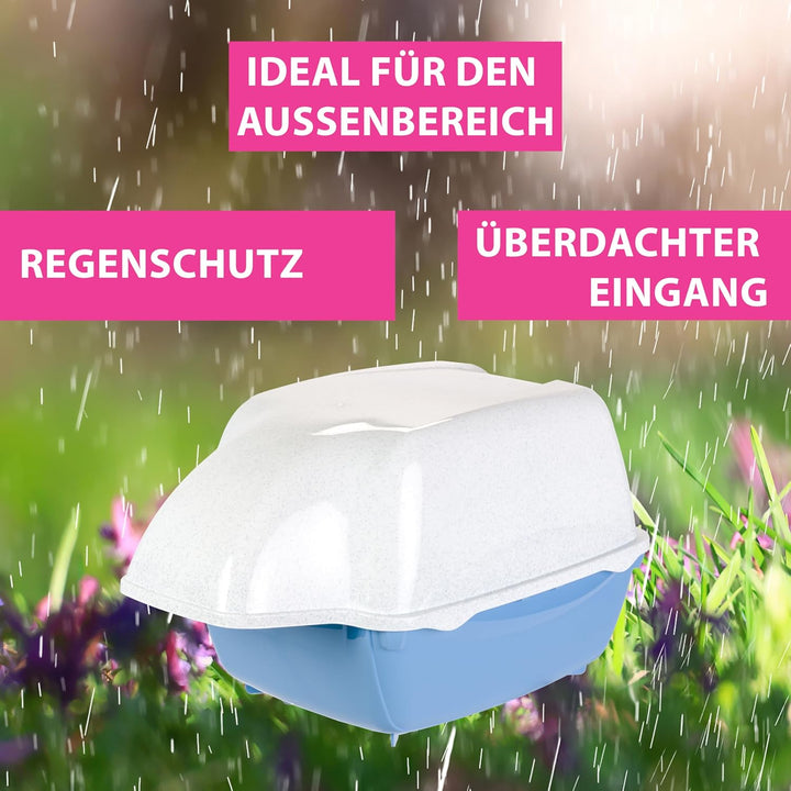 Ferplast Katzentoilette mit Deckel, für Outdoor, Katzenklo glosse Katzen, mit zwei Aktivkohlefiltern