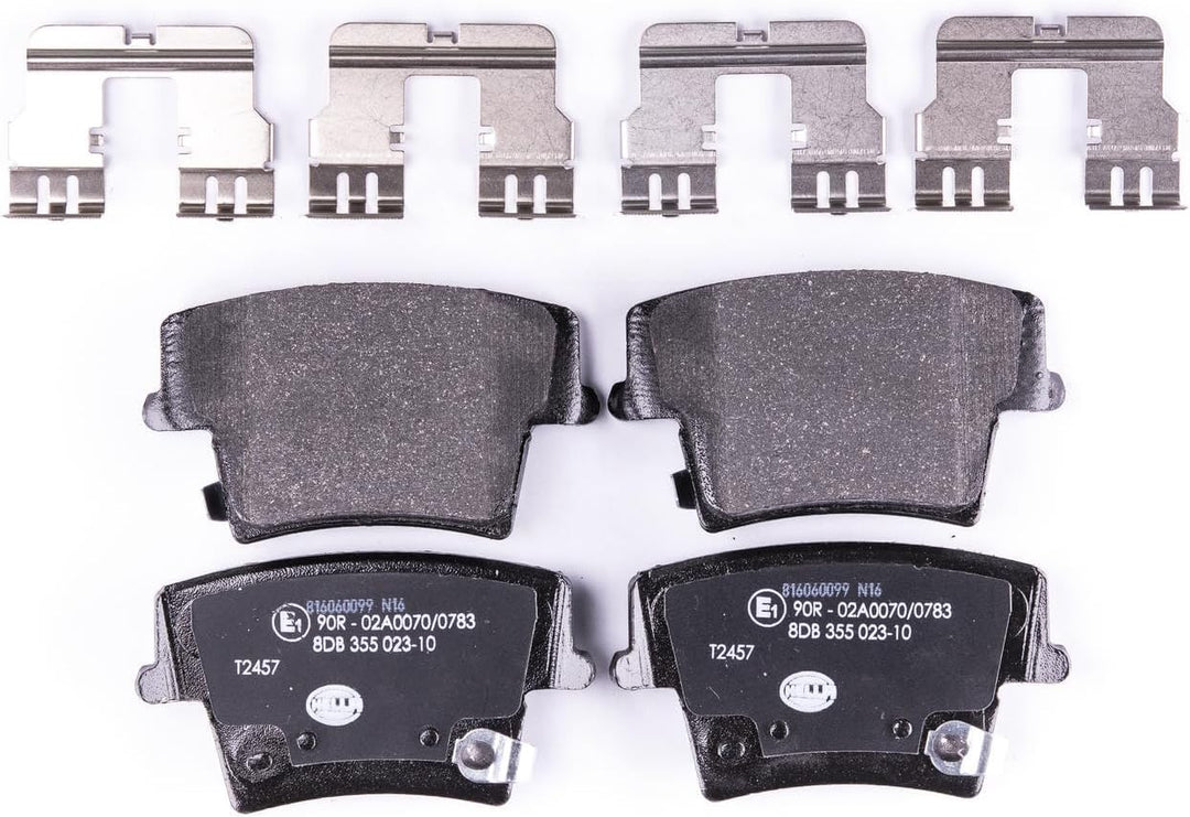 HELLA PAGID 8DB 355 023-101 Bremsbelagsatz - T2457 - Dicke/Stärke: 17.8mm - mit akustischer Verschle