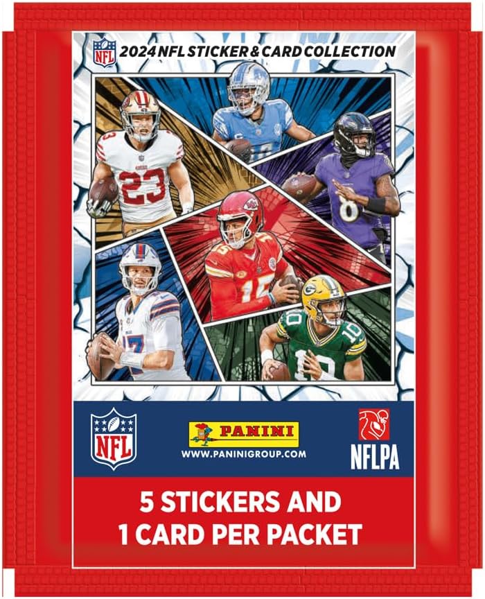 Panini 2024 NFL Sticker & Card Collection Display (50 Tütchen)