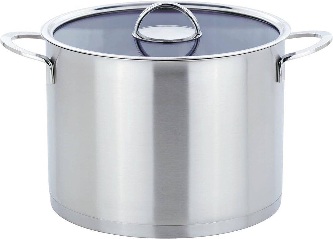 GSW 893268 Elegance Alleskocher mit Glasdeckel 26cm / ca. 10,0 Liter, Edelstahl, Silber, 26 cm, 2-Ei