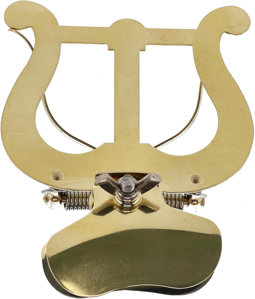 Gewa 730580 Marschnotenhalter Trompete grosse Lyra, Messing, Becherbefestigung Trompete 2 Drücker mi