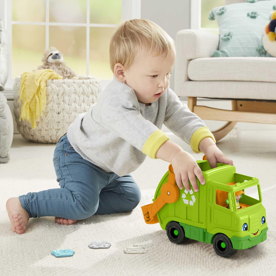 Fisher-Price HJN47 - Little People Recycling Laster – mehrsprachige Version, Musikspielzeug zum Ansc