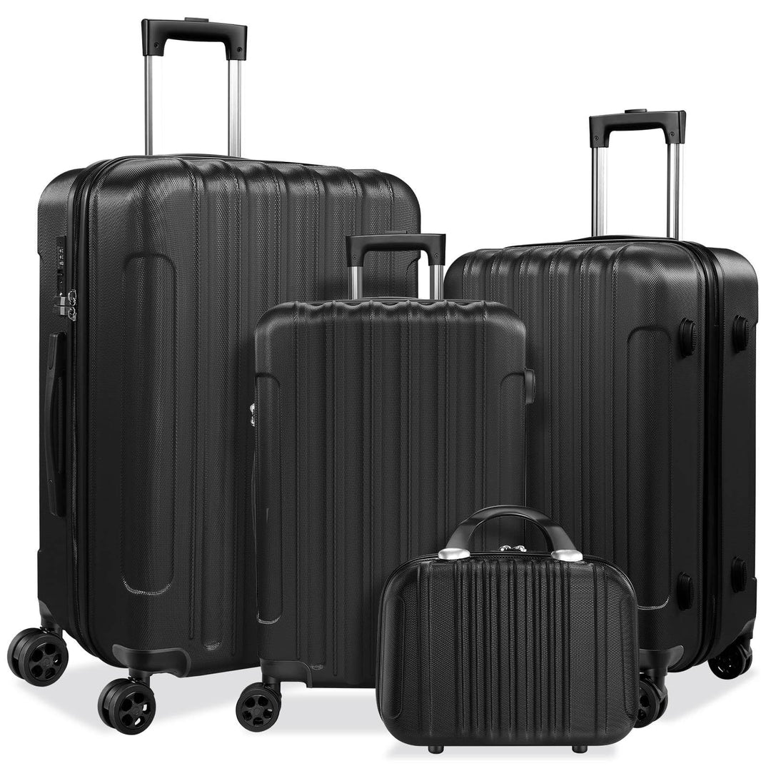 Zwillingsrollen 4 Teilig Hartschalen Kofferset mit Rollen &amp; TSA-Schloss, Leicht Koffer &amp; Trolleys Ha