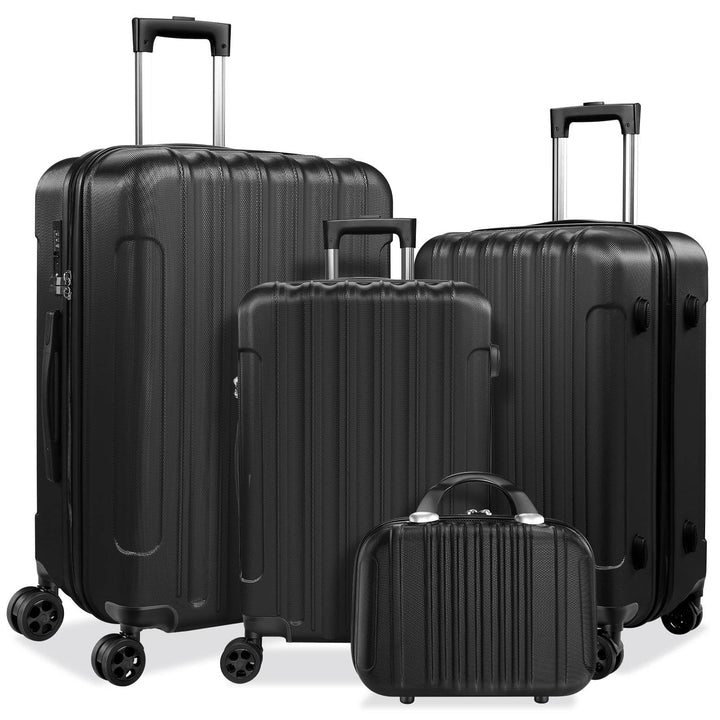 Zwillingsrollen 4 Teilig Hartschalen Kofferset mit Rollen &amp; TSA-Schloss, Leicht Koffer &amp; Trolleys Ha