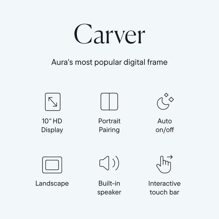Aura Carver digitaler Bilderrahmen Carver - Gravel