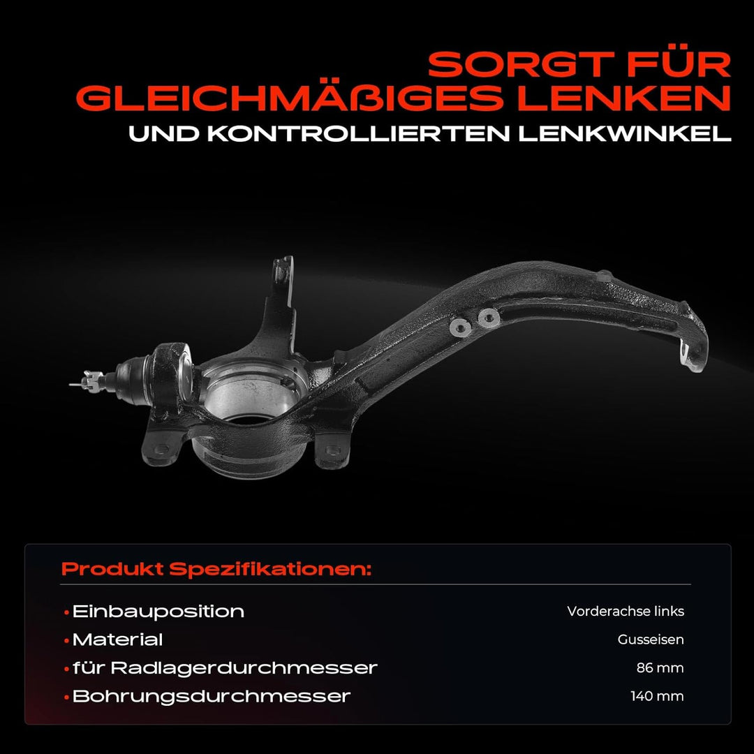 Achsschenkel Radaufhängun Vorne Links für Accord VII CL Tourer CM 2003-2008 51215-SDA-A01