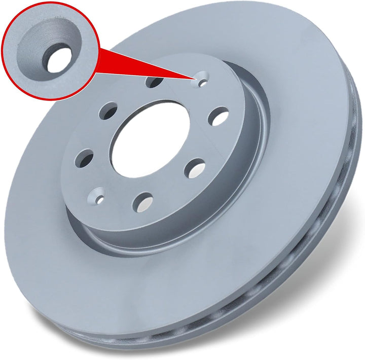 ATE Bremsenset Vorderachse inkl. Bremsscheiben vorne Ø 257 mm belüftet und Bremsbeläge vorne Kompati