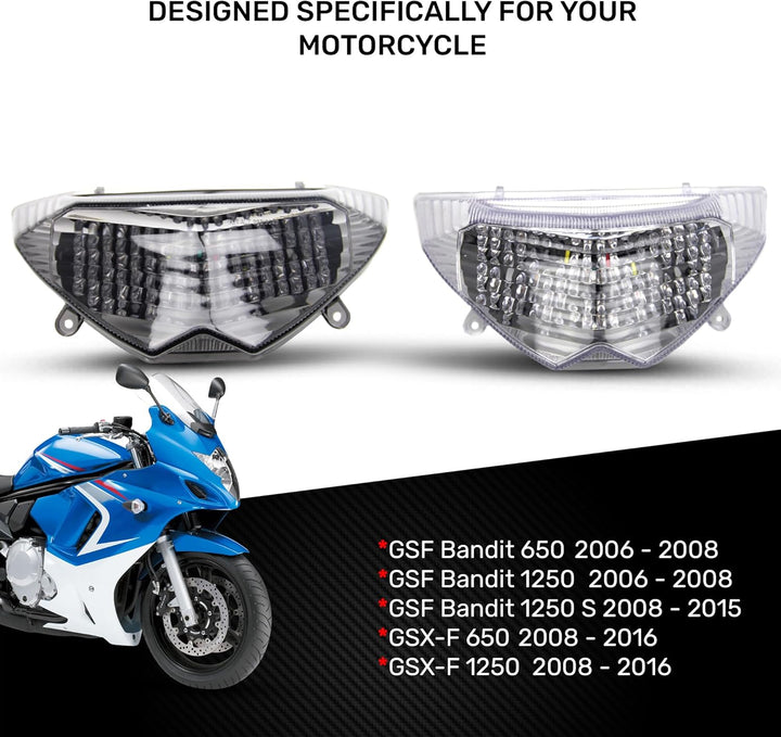 aVDB-moto LED-Bremslicht mit integrierten Blinker kompatibel mit GSF Bandit 650 2006/2009, 1250, GSX