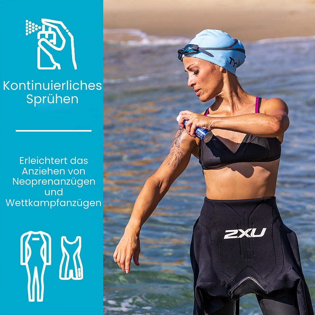 TRISLIDE - Anti Chafing Spray, Anti Friction Körperscheuerschutz für Triathlon, Anti Reiben Obersche