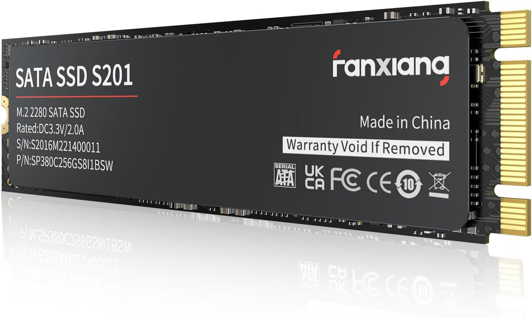 fanxiang M.2 SATA SSD 512GB 2280 Interne Festplatte mit SLC Cache, Hochgeschwindigkeits SSD M2, Lese