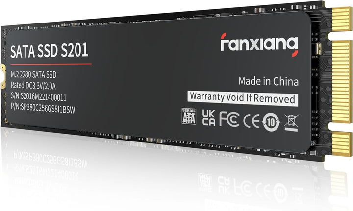 fanxiang M.2 SATA SSD 512GB 2280 Interne Festplatte mit SLC Cache, Hochgeschwindigkeits SSD M2, Lese