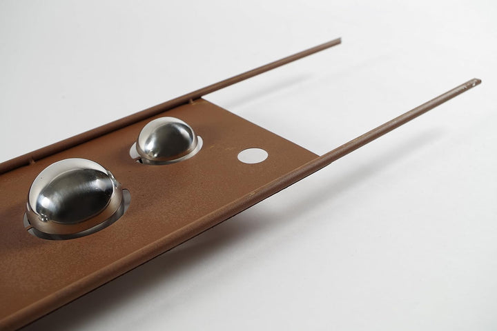 Kobolo Gartenstecker Dekostecker Rusty Bubbles in Rostoptik mit Edelstahlkugeln