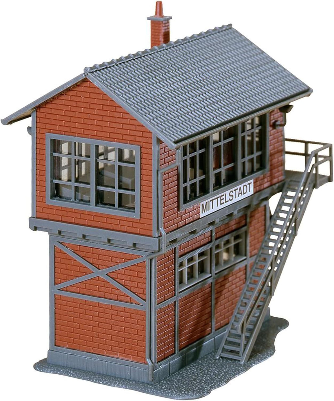 FALLER Stellwerk Mittelstadt Modellbausatz mit 364 Einzelteilen 83 x 62 x 101 mm I Modelleisenbahn Z