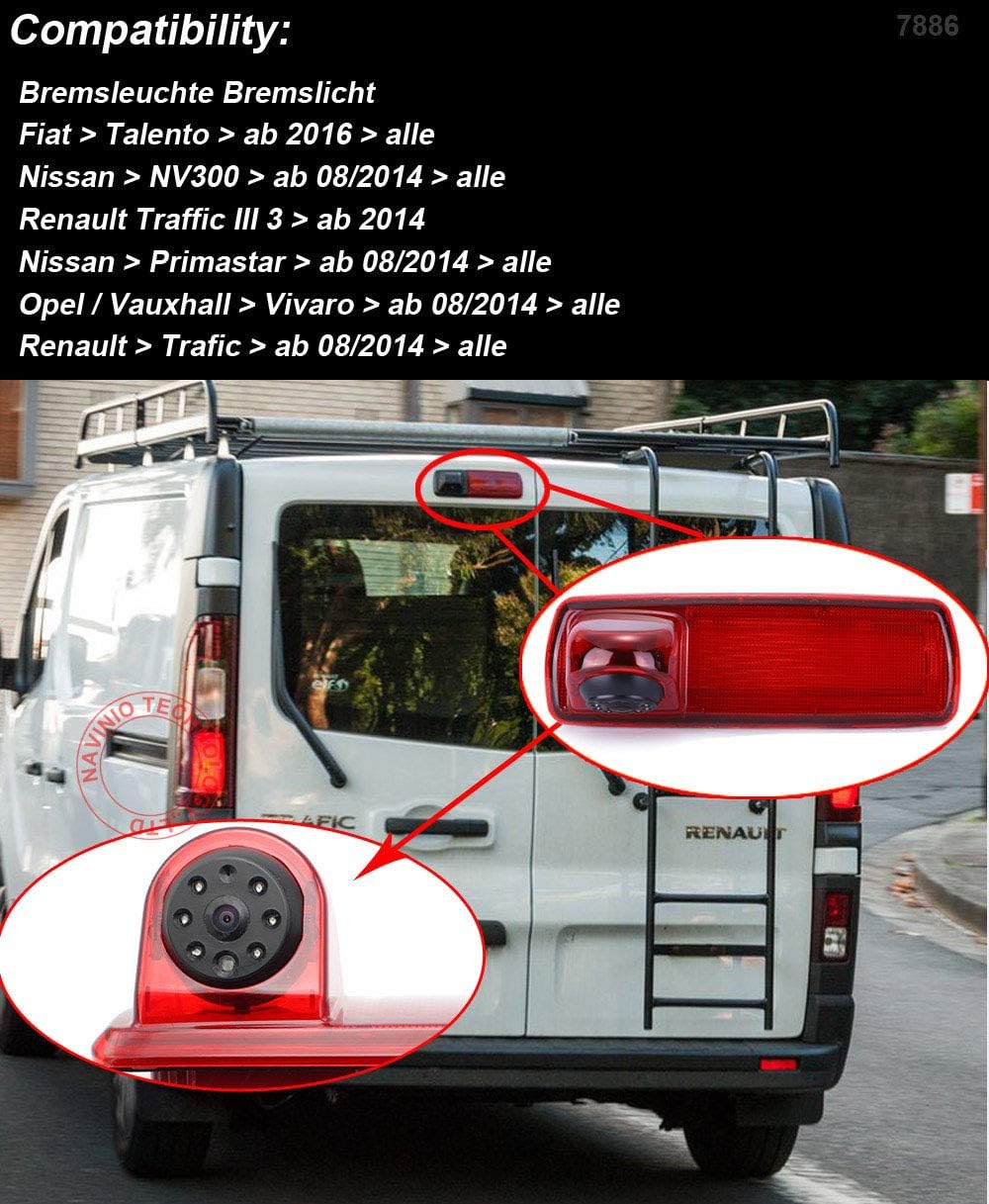 Auto Dritte Dach Top Mount Bremsleuchte Kamera Bremslicht Rückfahrkamera für FIAT Talento Nissan NV3