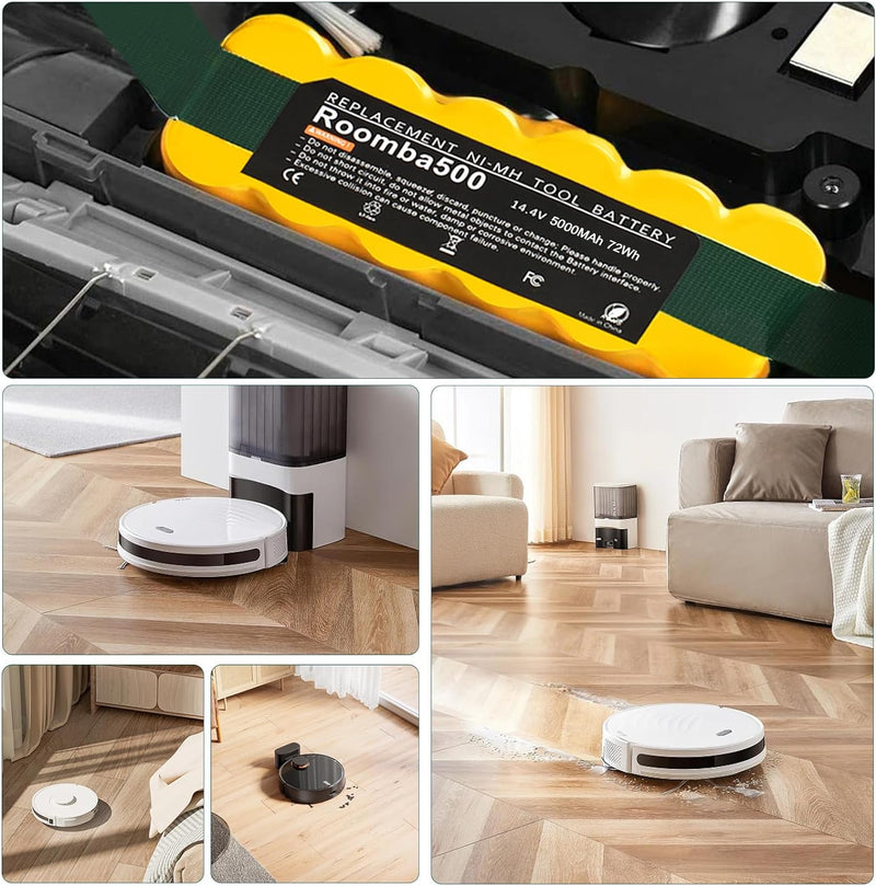 5000mAh Ersatzakku für iRobot Roomba 14,4V 500 600 800 800 900 510 530 532 535 540 550 560 562 570 5