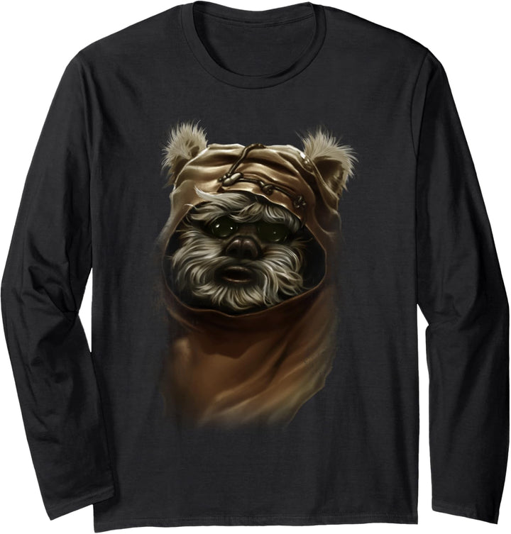 Star Wars Detailed Ewok Portrait Langarmshirt