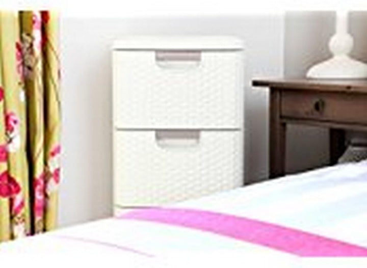 CURVER Regal mit 4 Schubladen STYLE Regal mit 4 Schubladen, Polypropylene, cremig, 33x38x79
