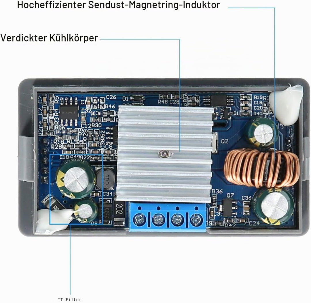 DC-DC Boost Power Converter Automatischer Step Up/Down Spannungswandler Programmierbarer Einstellbar