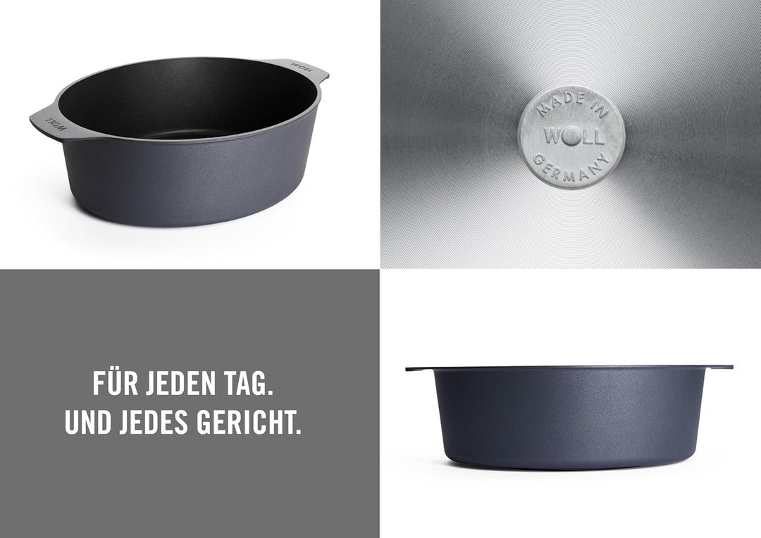 Woll Diamond Lite Bräter mit Glasdeckel in Box, 31 x 26 cm, 11 cm hoch, 6 Liter - Geeignet für Ceran