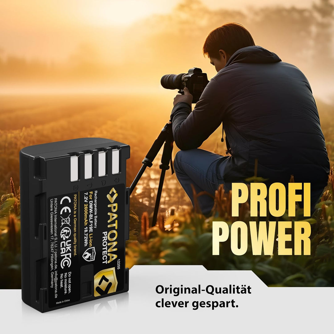 PATONA Protect V1 Akku DMW-BLF19E, NTC Kompatibel mit Panasonic Lumix DMC-GH3 DMC-GH3A DMC-GH4