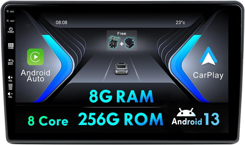 Android 12 Autoradio 9 Zoll Doppel Din Radio Für FIAT Ducato/Peugeot Boxer/Citroen Jumper 2006-2022