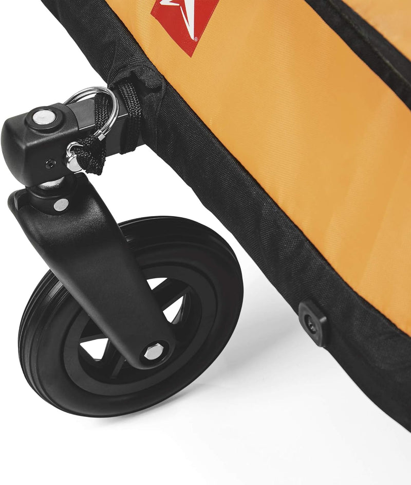 Allen Sports Hi-Viz Fahrradanhänger und Kinderwagen für 2 Kinder - orange, Modell ES2-O, Orange