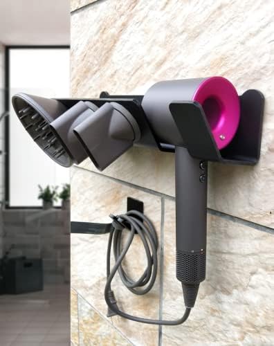 Luchs Wandhalterung - Organizer für Dyson Supersonic Haartrockner, Halterung, Fönhalter und Wandhalt