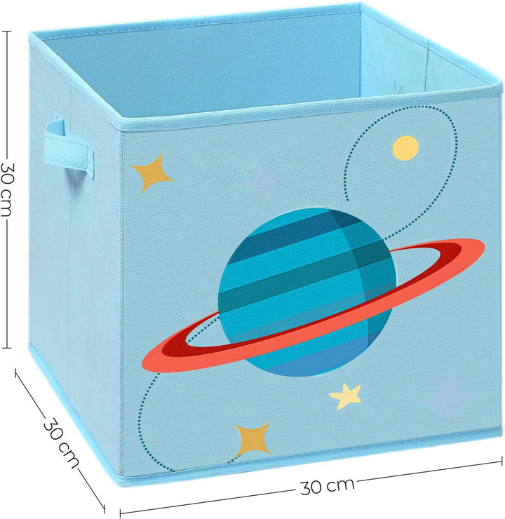SONGMICS Aufbewahrungsbox, 3er Set, Spielzeug-Organizer, 30 x 30 x 30 cm, Faltbox, Stoffbox mit Grif
