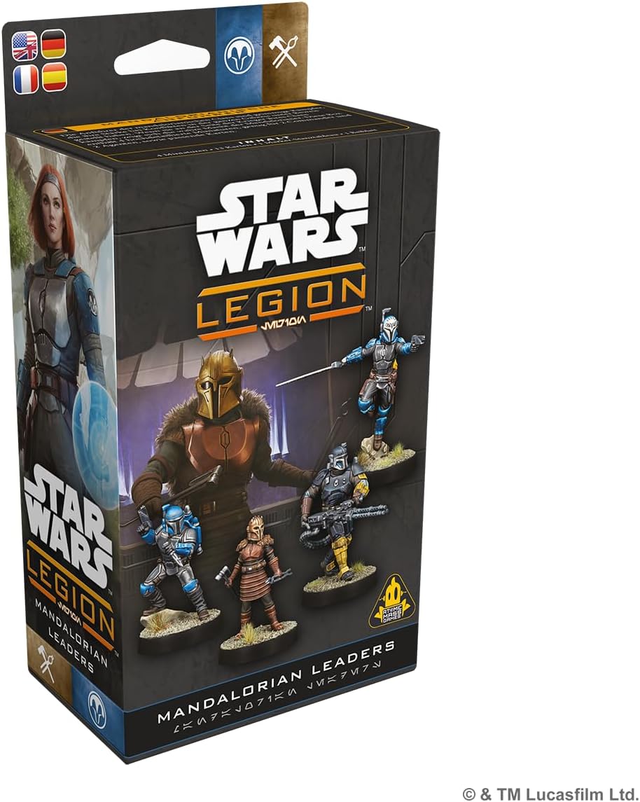 Asmodee, Star Wars: Legion – Mandalorian Leaders (Mandalorianische Anführer), DE-Version, Tabletop-E