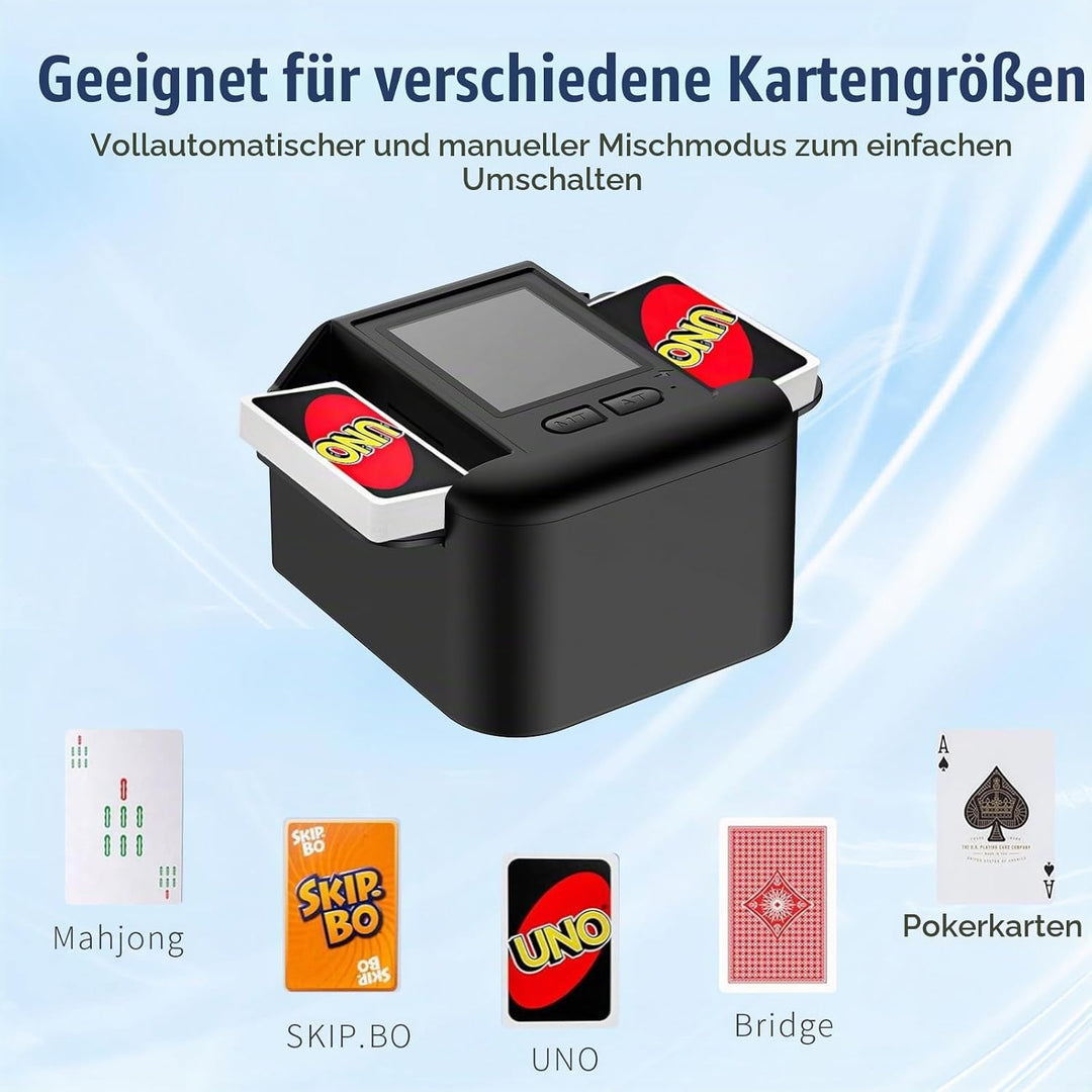 M1L Wiederaufladbar Automatischer Kartenmischer 1-2 Deck, Geräuscharm Elektrische Shuffling-Maschine