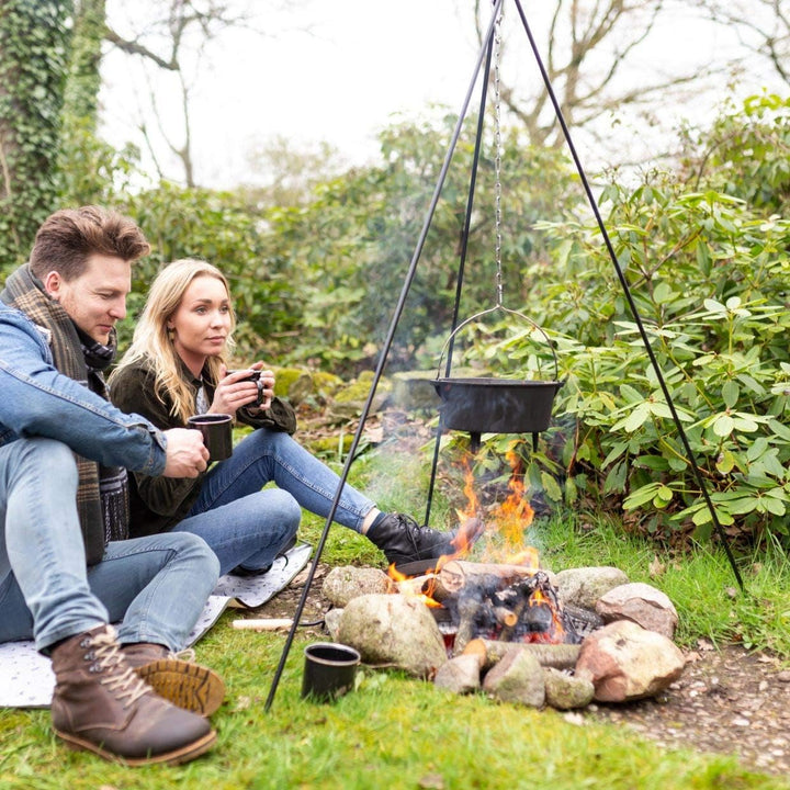 Esschert Design BBQ Dreifuss mit Kette, silber, 5x5x160 cm, FF218