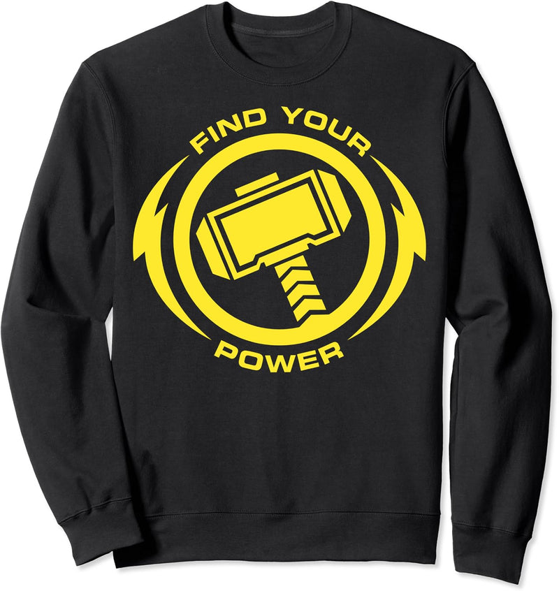 Marvel Thor Find Your Power Yellow Logo Sweatshirt
