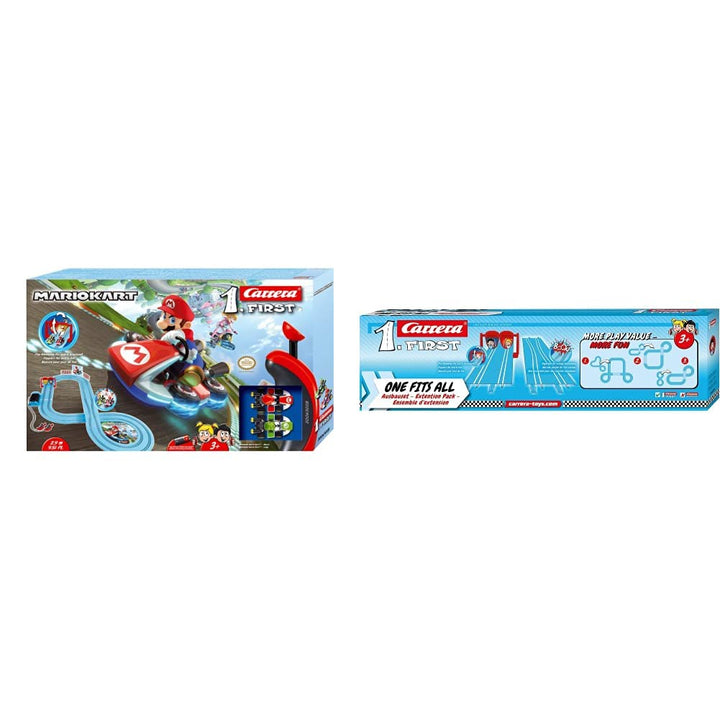 Carrera 20063028 First Nintendo Mario Kart Rennstrecken-Set I 2,9m elektrische Rennbahn mit Strecken