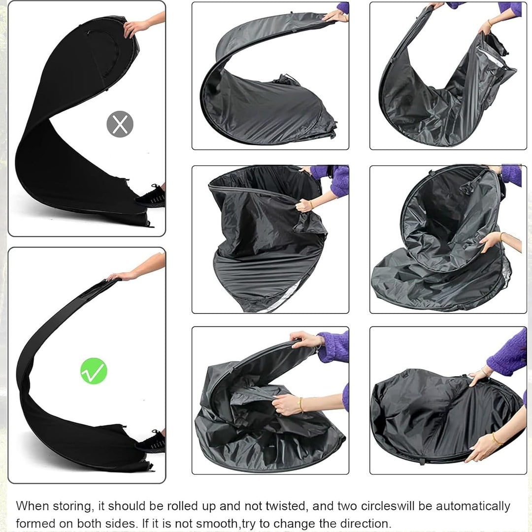 Taeku Pop-Up Toilettenzelt, Grosser Sichtschutz Umkleideraum, Tragbarer Sonnenschutz Überdachungs Re