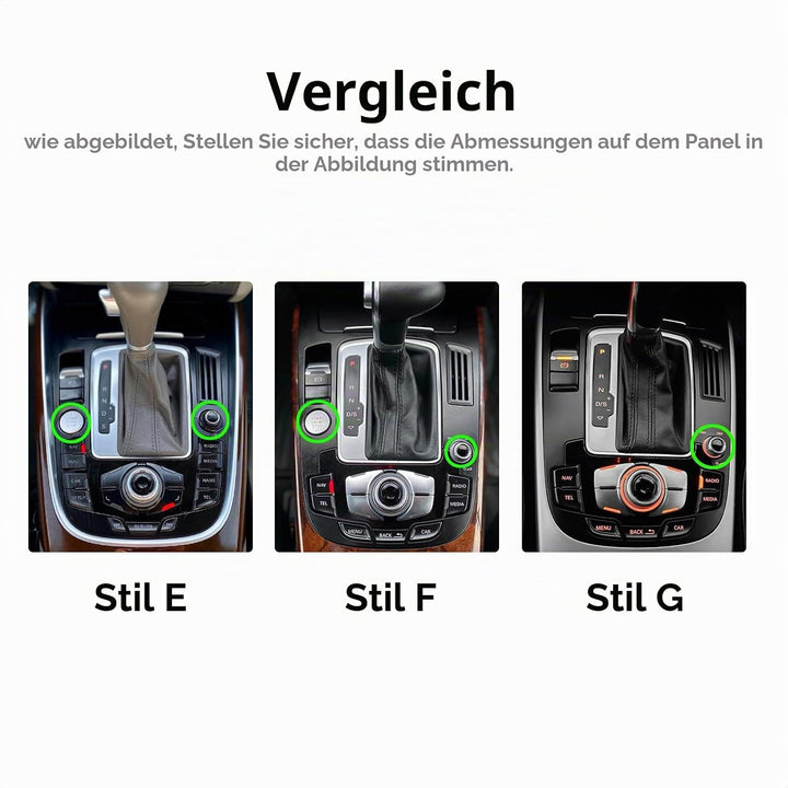 Auto Kohlefaser Schaltknauf Schalthebel Cover Trim Kompatibel mit Audi A4 B8 A5 S4 S5 Q5 RS4 RS5 Zub