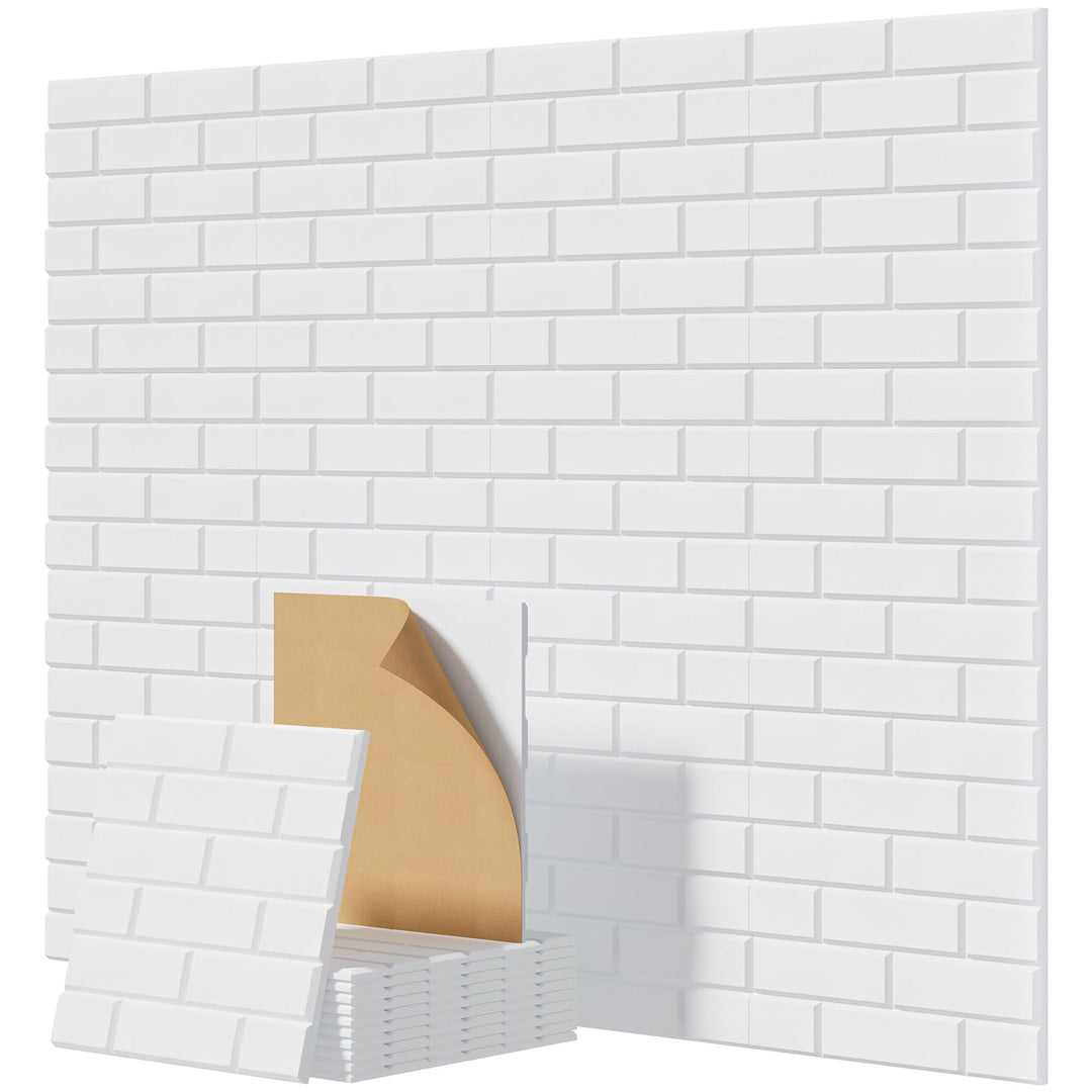 TONOR Ziegeltyp Akustikpaneele selbstklebend, 12 St.30x30x0,9cm Schalldämmung Schallschutzplatten, W