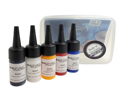 Senjo Color ® Airbrush Farben Set (Für Gesicht & Körper) Bodypainting Farben (5 x15ml) Farben: Schwa