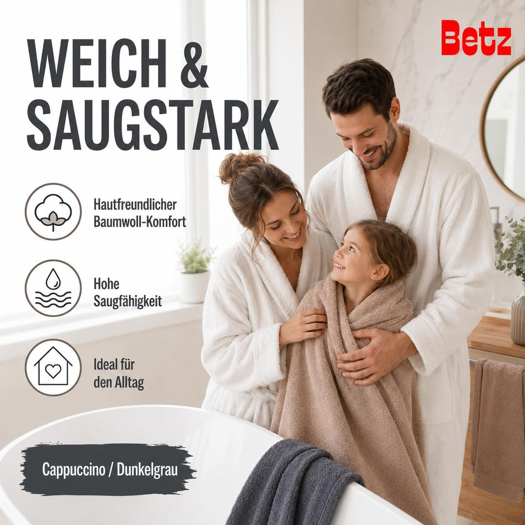 Betz 12 TLG. Handtuch Set Berlin 100% Baumwolle 2 Liegetücher 4 Handtücher 2 Gästetücher 2 Seiflappe