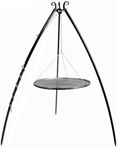 CookKing Stand-Grill Dreibein Grill massiv Schwarzstahlgitter 200cm 50cm Ø