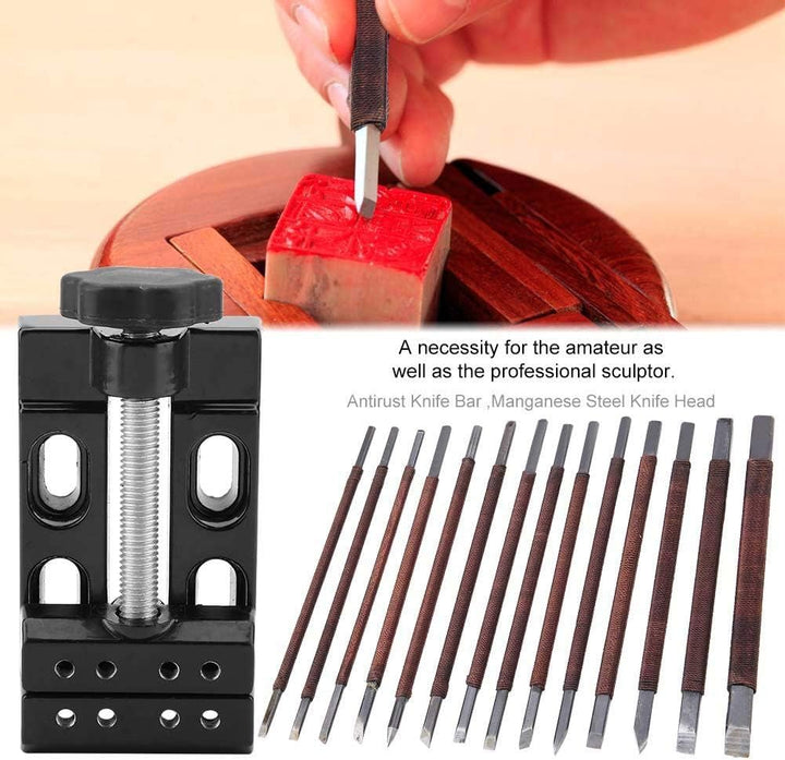 Stein Carving Werkzeug, Carving Meissel Set, 18 Teile/satz Steinschnitzwerkzeugsätzen Mangan Stahl F