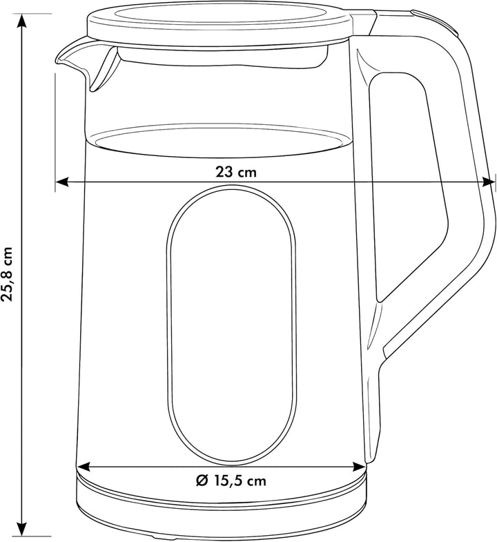 GreenBlue GB670 B Kabelloser Wasserkocher 1,7 l 2200 W | Temperaturregelung 40–100 °C in 5-°C-Schrit