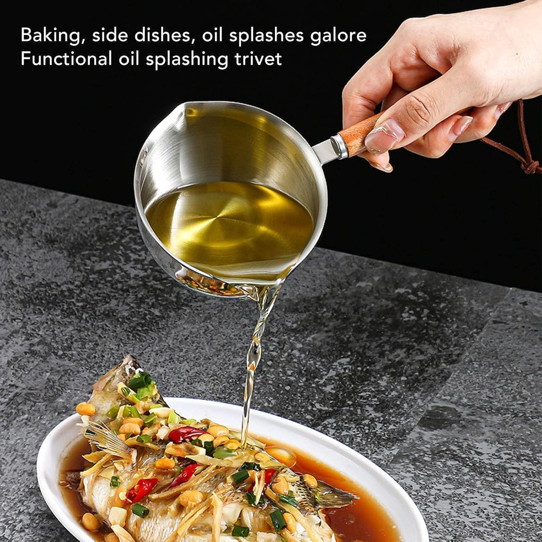 Edelstahl Mini Sauce Pfanne, 350/500ML kleiner Topf Sauce Cup Sauce Topf mit langem Griff Butter War