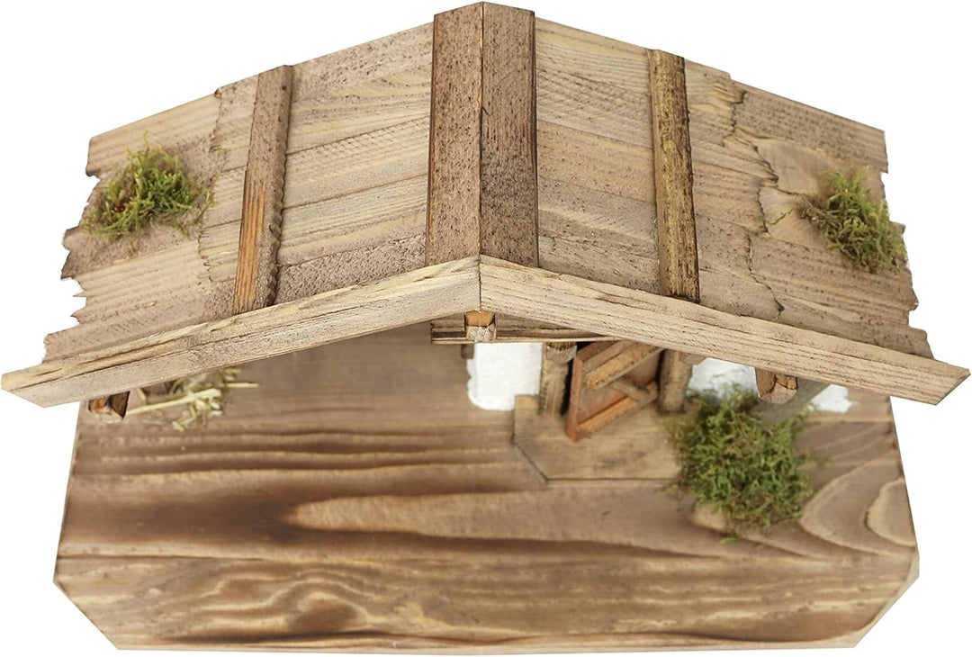 Woidwerk Manufaktur Weihnachtskrippe Krippe Krippenstall (W016) Weihnachten Weihnachtskrippen Krippe
