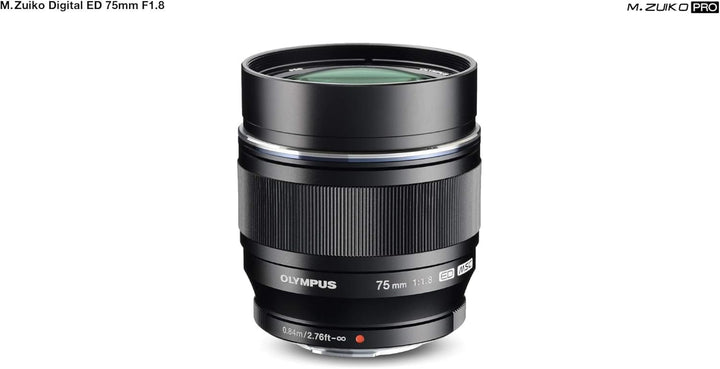 Olympus M.Zuiko Digital ED 75mm F1.8 Objektiv, lichtstarke Festbrennweite, geeignet für alle MFT-Kam
