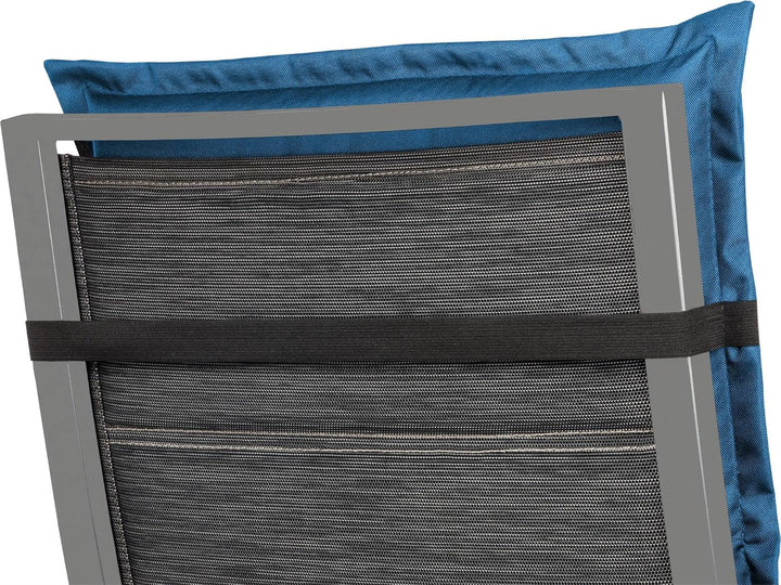 normani 6er-Set Stuhlauflagen Hochlehner mit Kissen 120x50 cm aus wasserdichtem und pflegeleichtem O