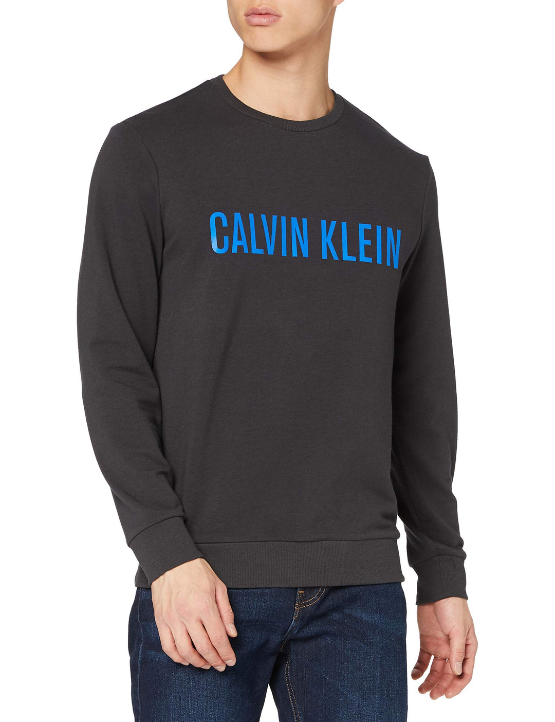 Calvin Klein Herren Sweatshirt ohne Kapuze, Phantom
