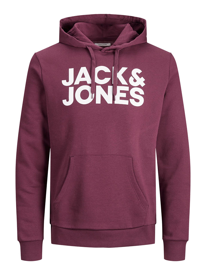 JACK & JONES Male Kapuzenpullover Logo Kapuzenpullover L Port Royale/Print White, L Port Royale/Prin