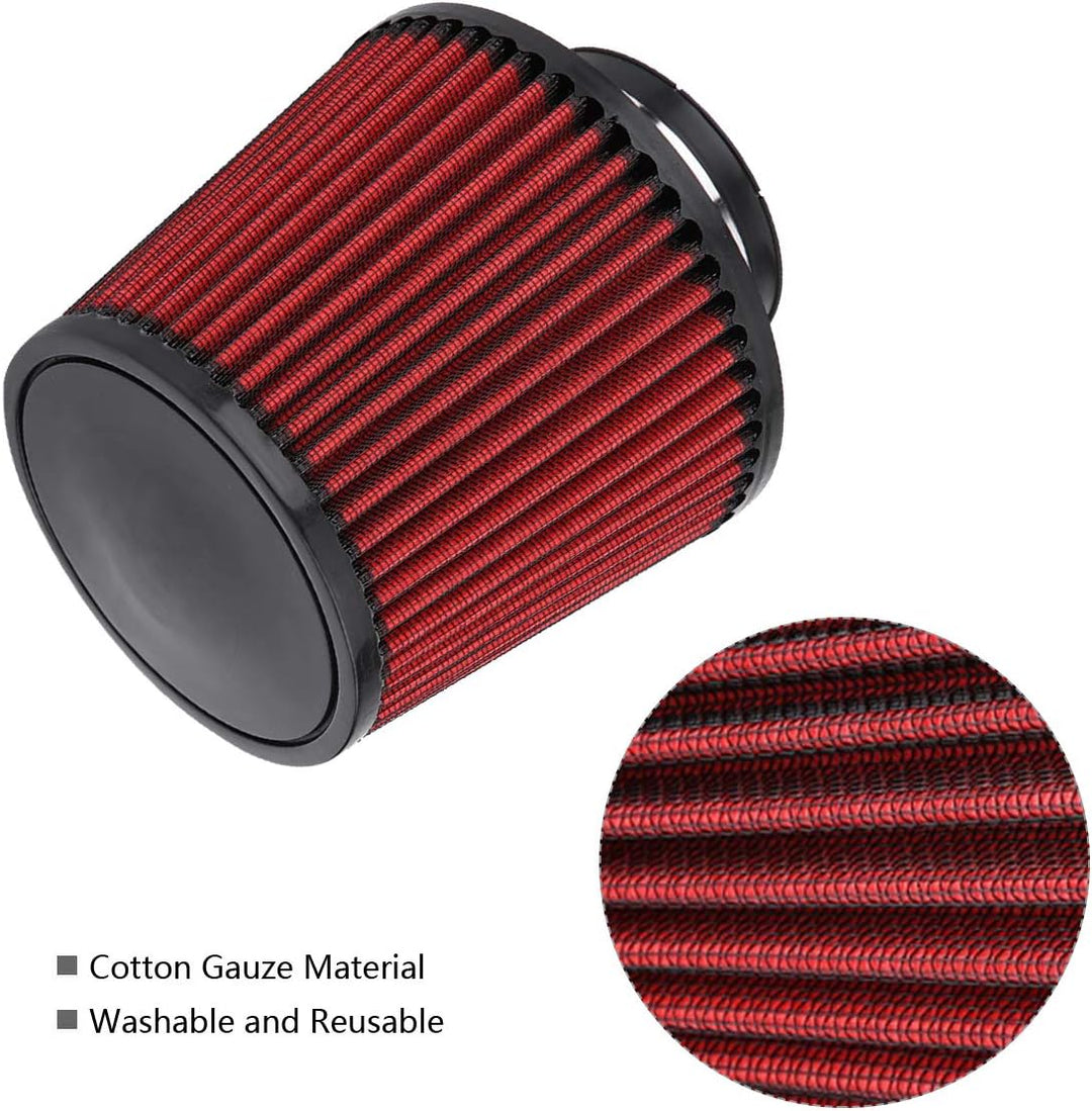 Esenlong Universal Car Modification High Flow Einlass Lufteinlass Rundkegel Luftfilter Reiniger 76Mm
